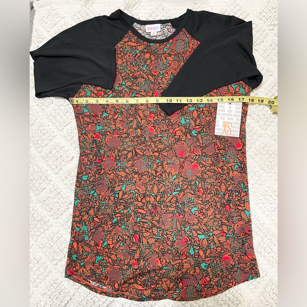 LuLaRoe Randy Raglan Baseball Tee XS Vintage NWT
